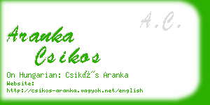 aranka csikos business card